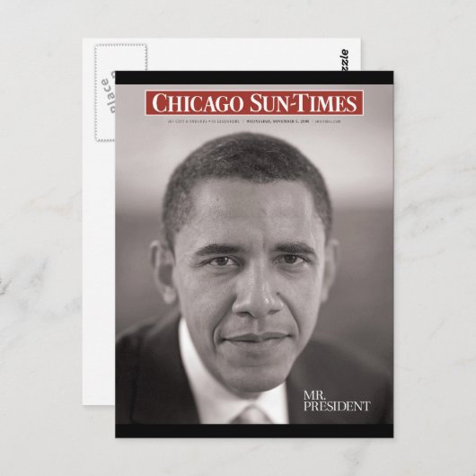 President Obama Briefkaart (Voorkant / Achterkant)