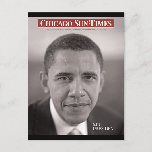 President Obama Briefkaart (Voorkant)