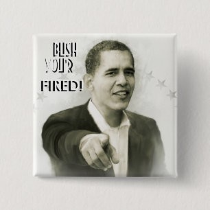 President Obama Button2 Vierkante Button 5,1 Cm