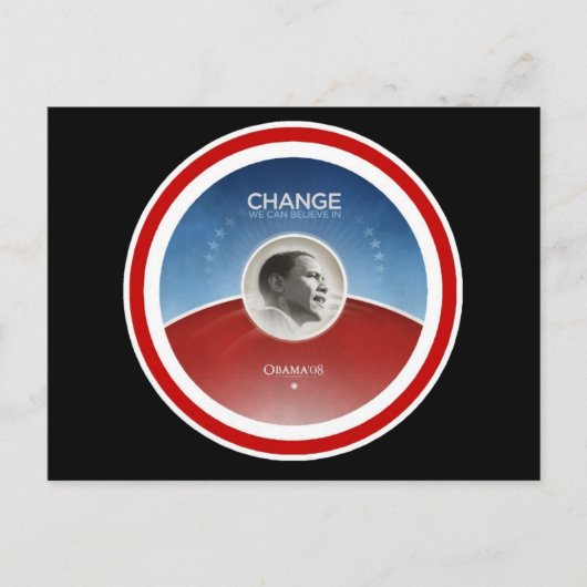 President Obama CHANGE Briefkaart (Voorkant)