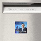 President Obama Chicago Skyline Magnet (Insitu (Vaatwasser))
