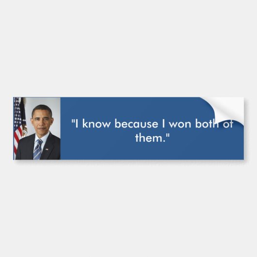 President Obama Citaat State of the Union Quote Bumpersticker (Voorkant)