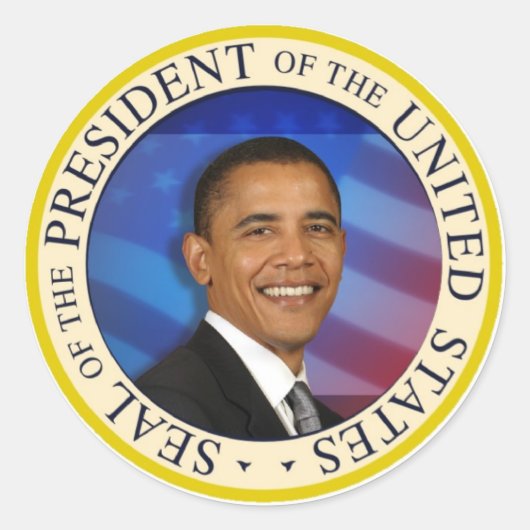 President Obama Collectibles Kleine 1 1/4" Sticker (Voorkant)