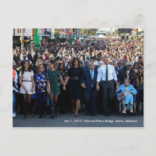 President Obama Edmund Pettus Bridge, Selma Briefkaart (Voorkant)
