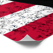 President Obama en de Amerikaanse vlag Poster (Hoek)