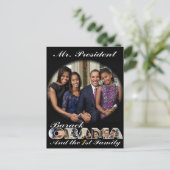 PRESIDENT OBAMA en DE EERSTE GEZIN Briefkaart (Staand voorkant)