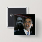 President Obama en Dr. King "What A Dream" Vierkante Button 5,1 Cm (Voorkant /achterkant)