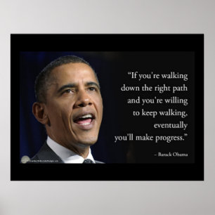 President Obama En "Maak Voortgang" Citaat Poster