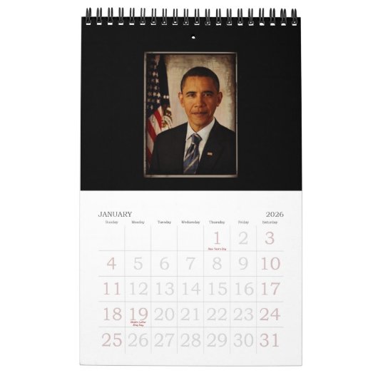 President Obama & Family Afbeeldingen Agenda Kalender (Jan 2026)