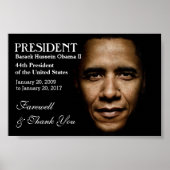President Obama Farewell & Bedankt Poster (Voorkant)