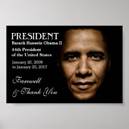 President Obama Farewell & Bedankt Poster