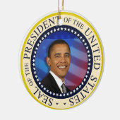 President Obama First Family 21 januari 2013 Keramisch Ornament (Links)