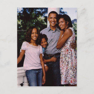 President Obama First Family Briefkaart