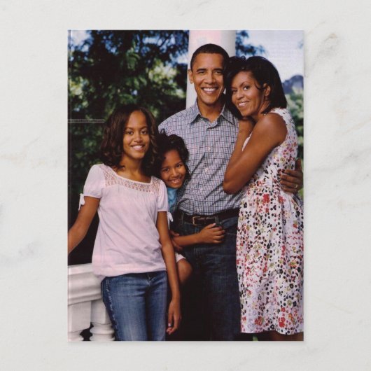 President Obama First Family Briefkaart (Voorkant)