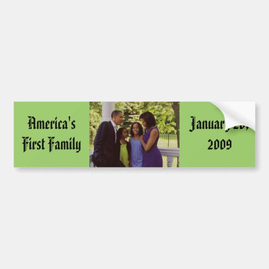 President Obama First Family Bumpersticker (Voorkant)