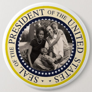 President Obama First Family Herdenking 6" Ronde Button 6,0 Cm