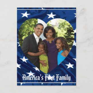 President Obama First Family Keepslag Briefkaart