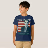 President Obama "Geschiedenis in ons leven" T-shirt (Voorkant volledig)