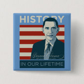 President Obama-geschiedenis in onze Button (Voorkant)