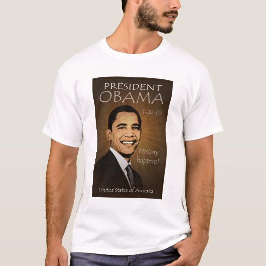 President Obama Grunge Tattered T-shirt (Voorkant)