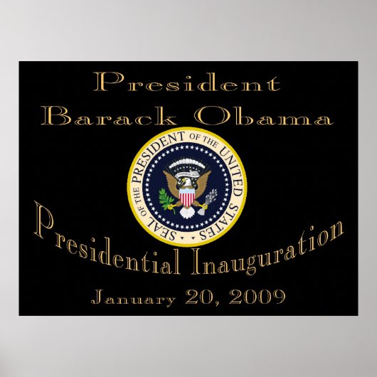 President Obama Herdenking Poster (Voorkant)