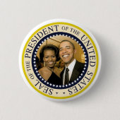 President Obama Herdenkingsdag Button (Voorkant)