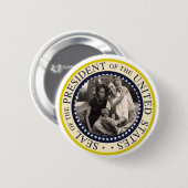 President Obama Herdenkingsdag Button (Voorkant /achterkant)