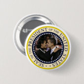 President Obama Herdenkingsdag Button (Voorkant /achterkant)
