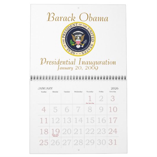 PRESIDENT OBAMA-herdenkingsdag Kalender (Jan 2026)