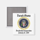 PRESIDENT OBAMA-herdenkingsdag Magneet (Voorkant / Achterkant)