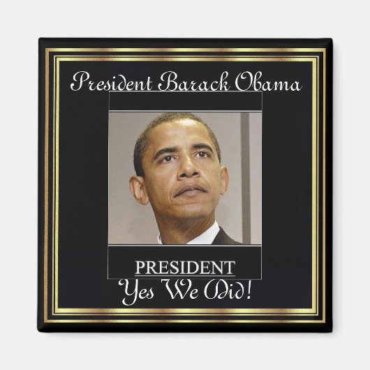 PRESIDENT OBAMA-herdenkingsdag Magneet (Voorkant)