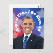 President Obama herkiezen Briefkaart (Voorkant / Achterkant)