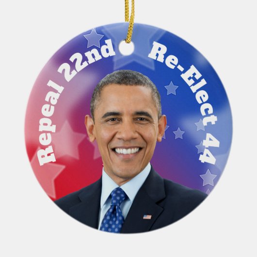 President Obama herkiezen Keramisch Ornament (Voorkant)