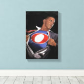 President Obama herkozen op stretched canvas (Insitu (Houten vloer))