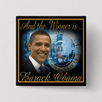 President Obama herverkiezing 2012 Vierkante Button 5,1 Cm