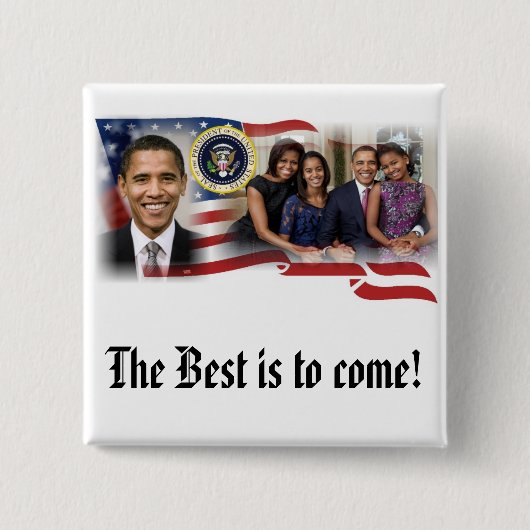 President Obama herverkiezing 2012 Vierkante Button 5,1 Cm (Voorkant)