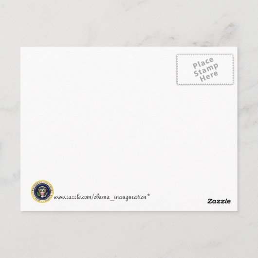 President Obama Hope Briefkaart (Achterkant)