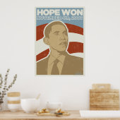 President Obama "Hope Won" Poster (Keuken)