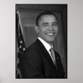 President Obama — in zwart-wit Poster (Voorkant)