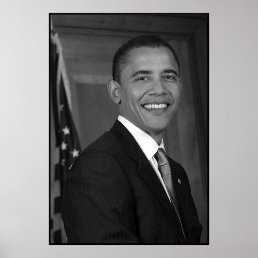 President Obama — in zwart-wit Poster (Voorkant)
