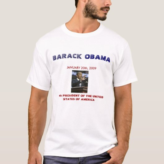 PRESIDENT OBAMA INAUGURATIE T-SHIRT (Voorkant)