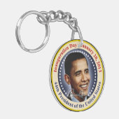President Obama Inauguratiedag Sleutelhanger (Voorkant Links)