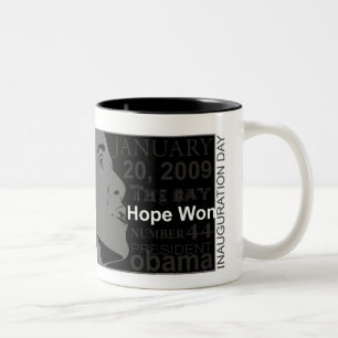 President Obama - Inauguratiedag Tweekleurige Koffiemok