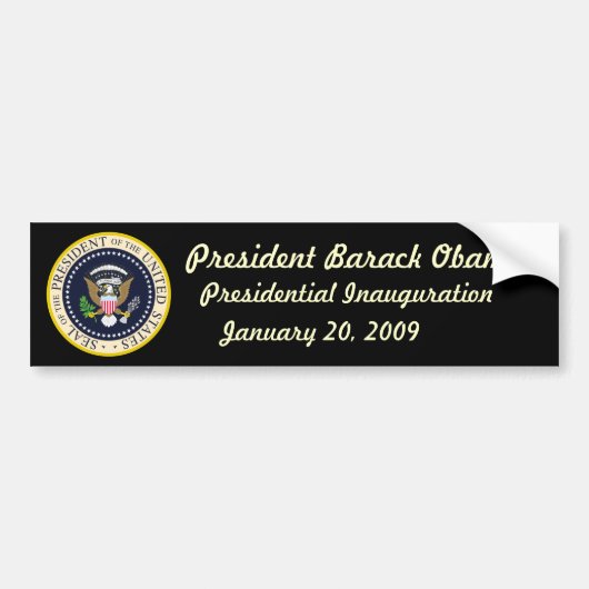 President Obama Inauguration Bumpersticker (Voorkant)