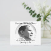 President Obama Inauguration Herdenking Briefkaart (Staand voorkant)
