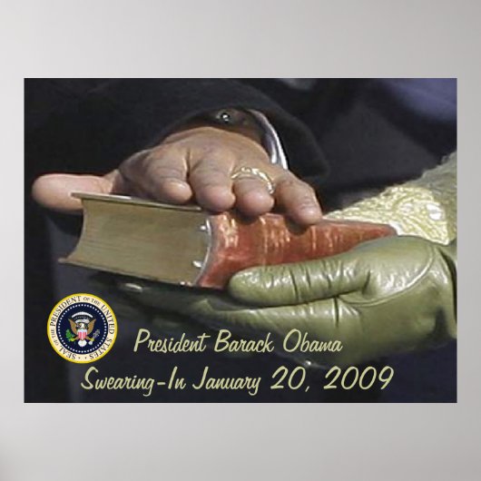 President Obama Inauguration SWEARING-IN Poster (Voorkant)