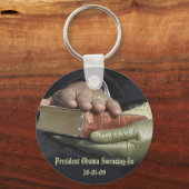 President Obama Inauguration SWEARING-IN Souvenirs Sleutelhanger (Voorkant)