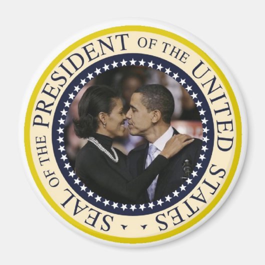 President Obama Keepsake Large 3" Magneet (Voorkant)