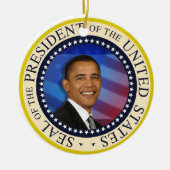 President Obama Keramisch Ornament (Voorkant)