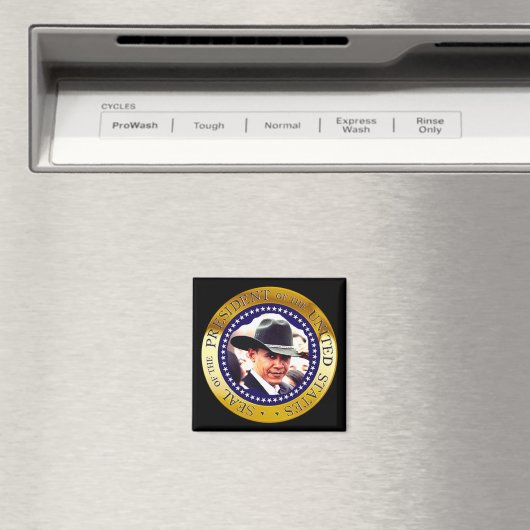 President Obama Magnet (cowboy pet) (Insitu (Vaatwasser))